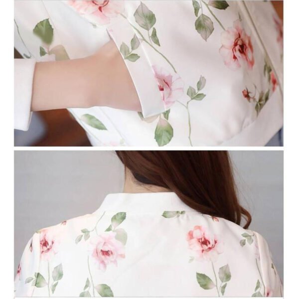 Short Jacket Women's Baseball Uniform Loose Jacket Printed Long-sleeved Chiffon Sunscreen - Image 4