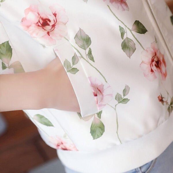 Short Jacket Women's Baseball Uniform Loose Jacket Printed Long-sleeved Chiffon Sunscreen - Image 7