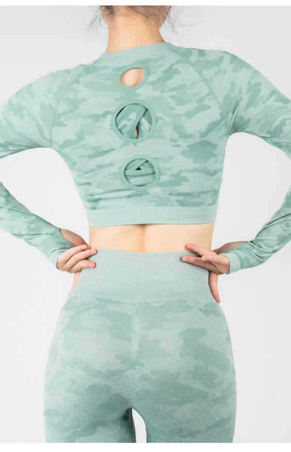 Crop Top High Waist Workout Leggings - Image 7