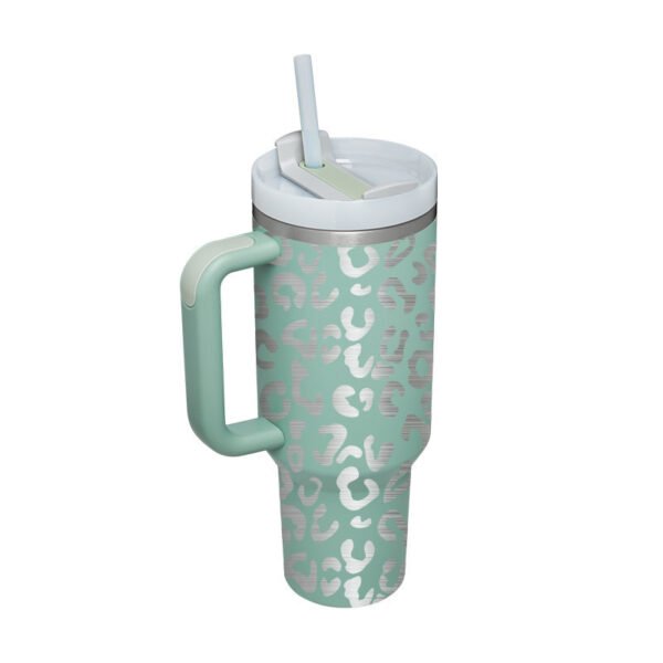 40 Oz Tumbler With Handle Straw Insulated - Image 8