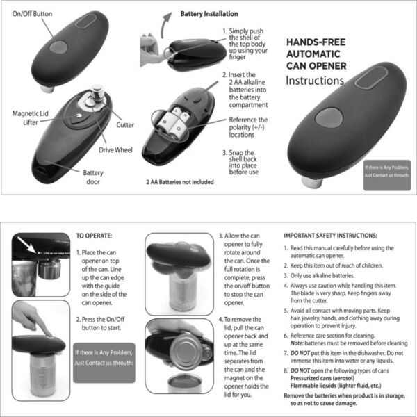 One Touch Electric Can Opener - Image 2