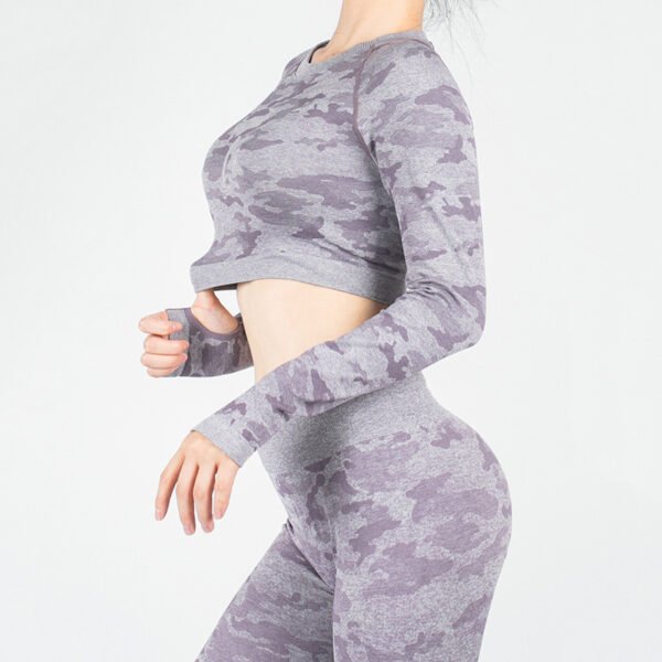 Crop Top High Waist Workout Leggings - Image 3