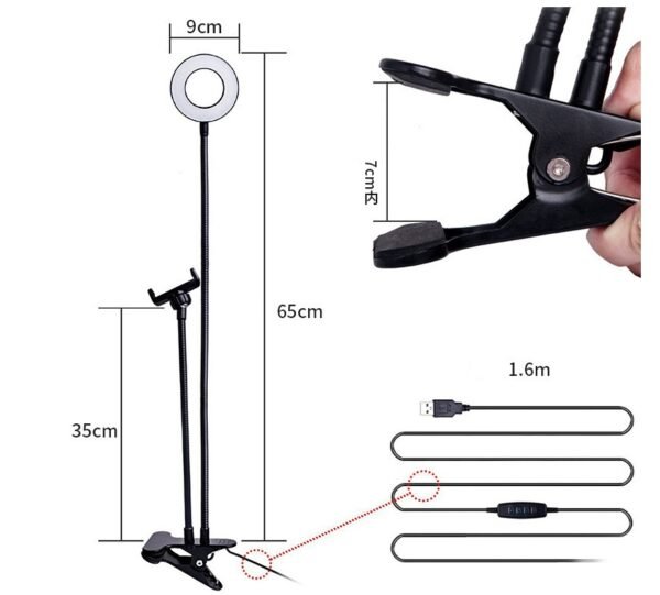 8 CM LED Selfie Ring Light for Online Live - Image 3