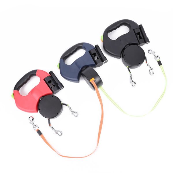 Dual Dog Leash with Tangle | 360 Swivel With Lights - Image 2