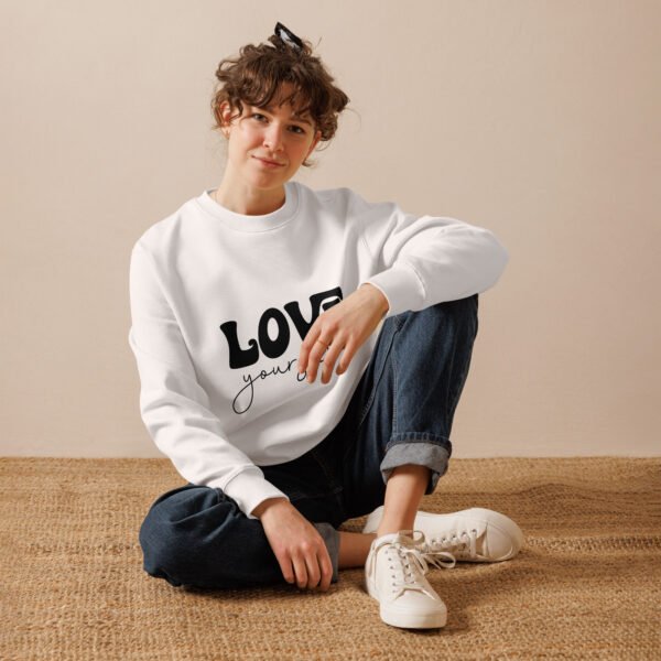 Love Yourself – Unisex Eco-Friendly Sweatshirt - Image 8