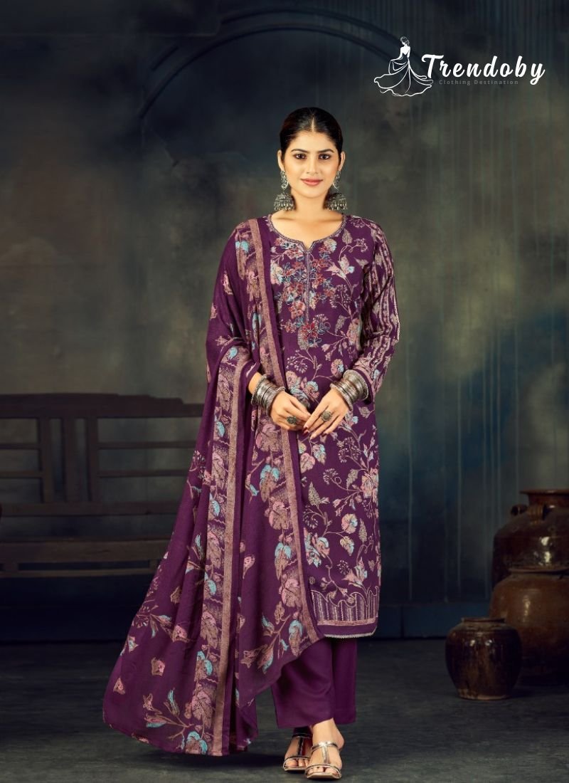 Radhika Azara Firoza Vol 4 Viscose Embroidered Dress Material